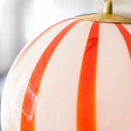 Lampada a Sospensione con Sfera di Vetro Colorata