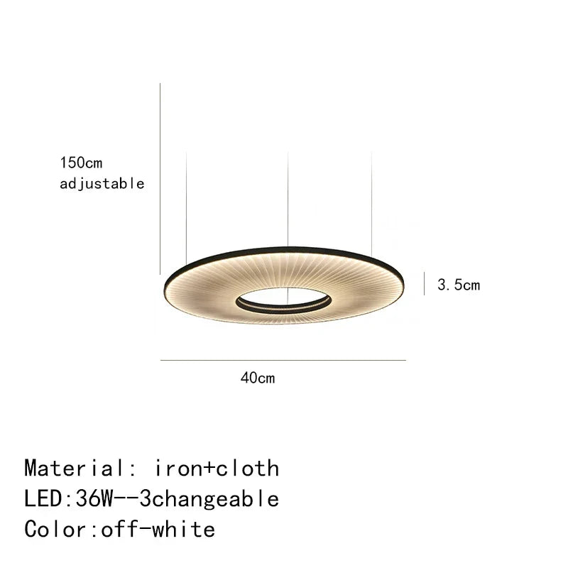lampadario moderno in tessuto iris led per decorazione d'hotel
