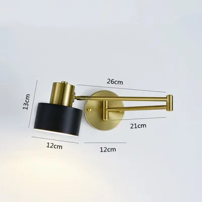 LUXARM Lampada da Parete Regolabile con Braccio Lungo