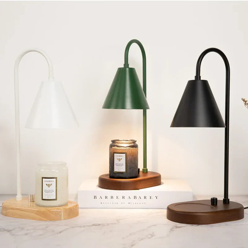 Lampada da Tavolo Riscaldante per Cera Profumata Dimmerabile con Paralume in Metallo