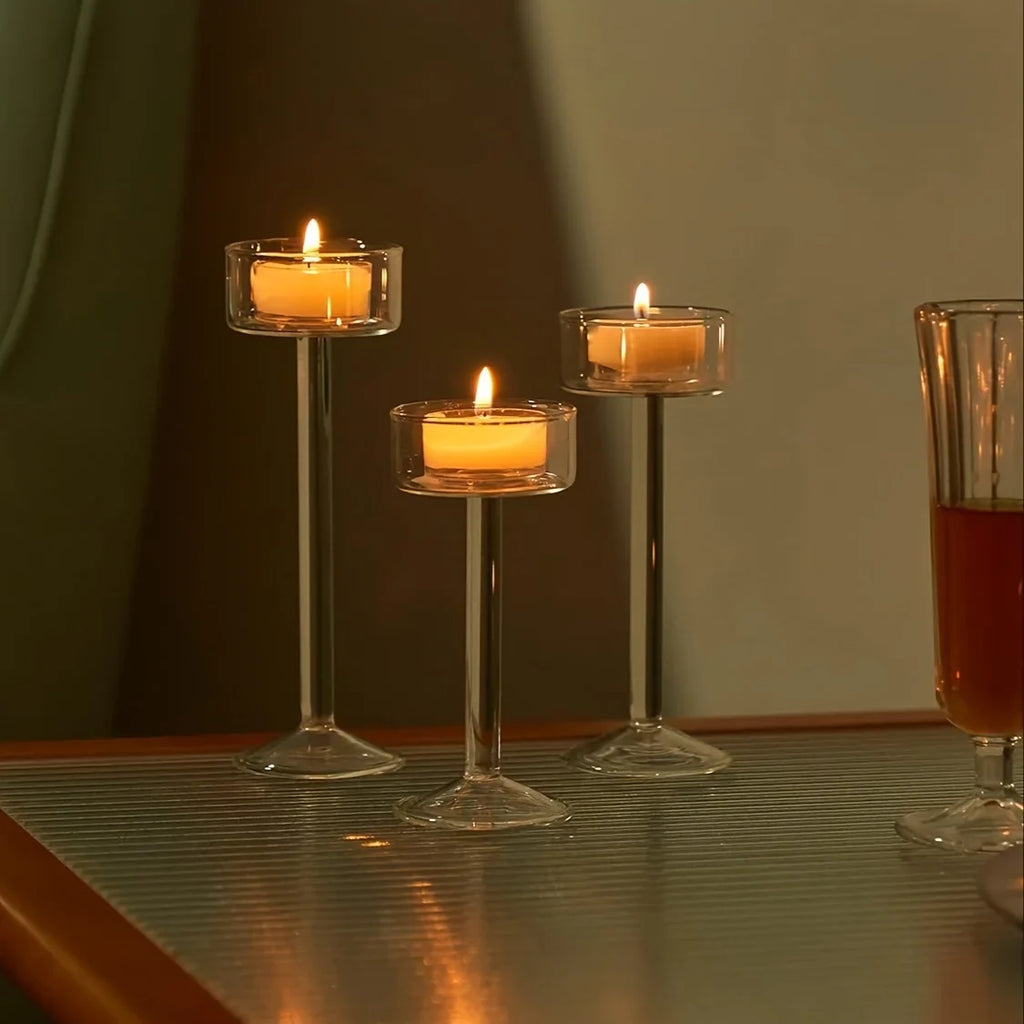 Set di Candelabri in Vetro LumaVase