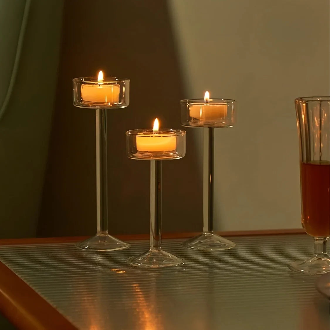 Set di Candelabri in Vetro LumaVase