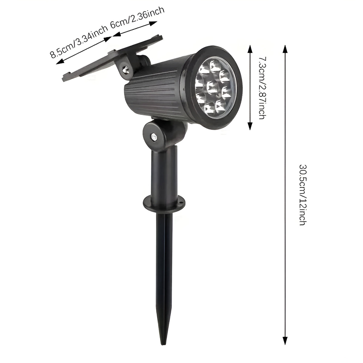 Lampada da Giardino Solare – Resistente alle Intemperie & Risparmiosa | Illuminazione LED per Esterni per Giardino & Terrazza