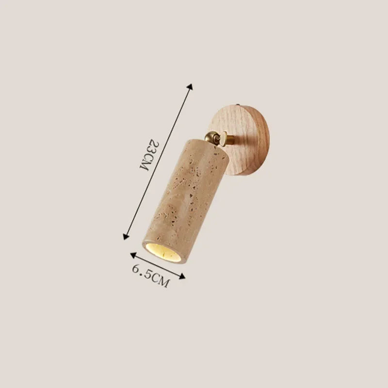 Lampada da soffitto in Travertino