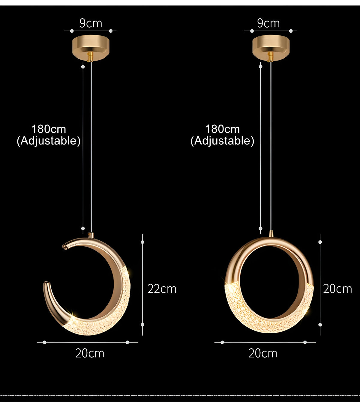 Lampada a sospensione minimalista – Moderna & Senza tempo | Illuminazione elegante per interni