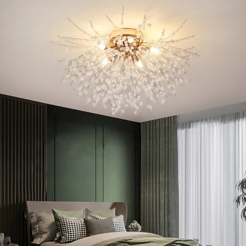 Dandeluxe Palla di Dente di Leone Lampada da Soffitto in Cristallo