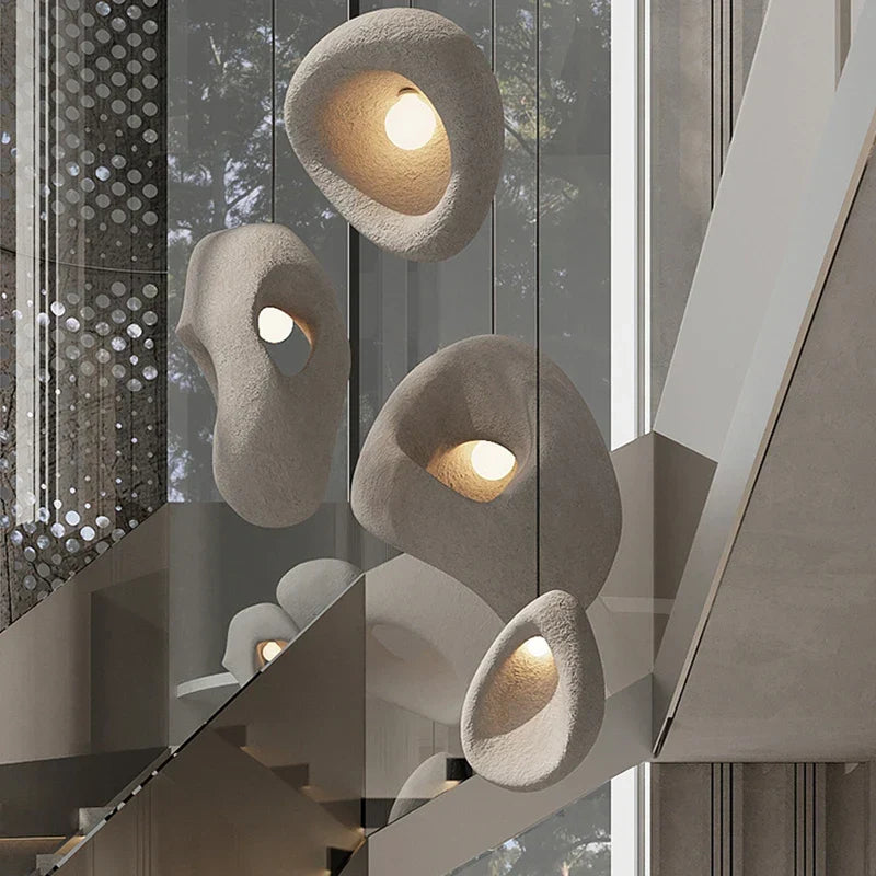 lampadario led wabi-sabi moderno irregolare per decorazione loft
