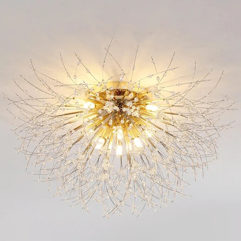 Dandeluxe Palla di Dente di Leone Lampada da Soffitto in Cristallo