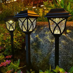 Lampada solare da esterno con charme naturale