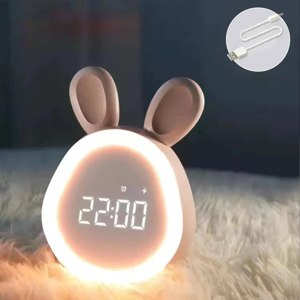 BunnyTime - Orologio Sveglia LED con Luce Regolabile per Mattine Felici