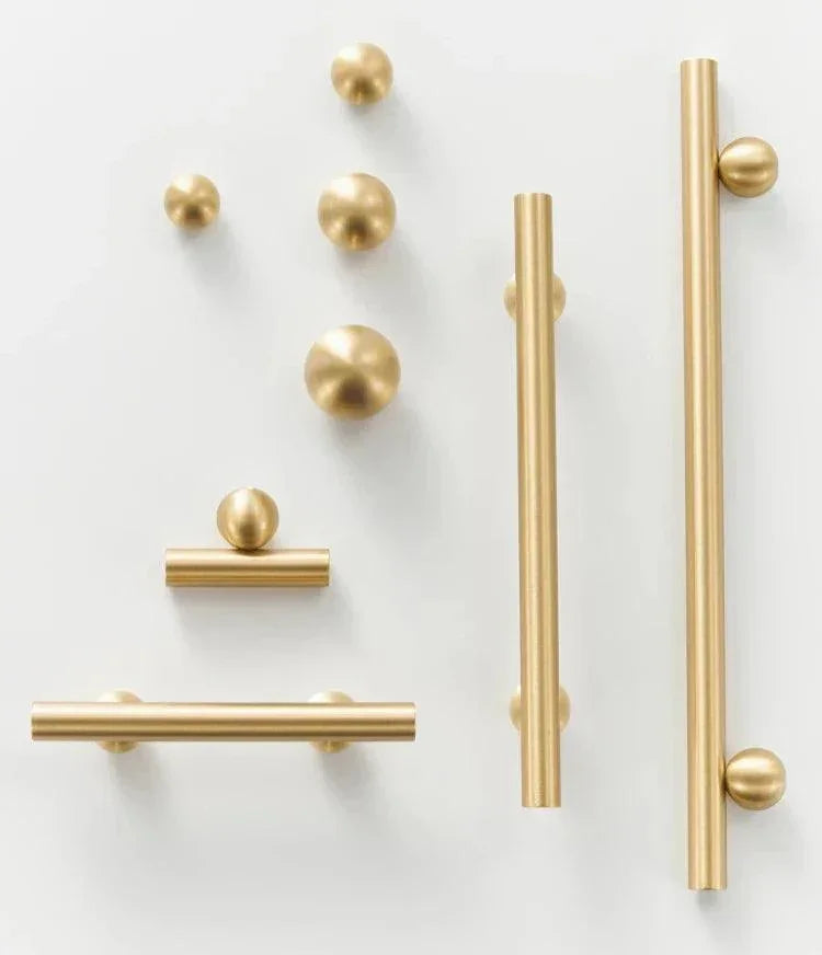 Manopole Rotonde in Ottone Ingrid