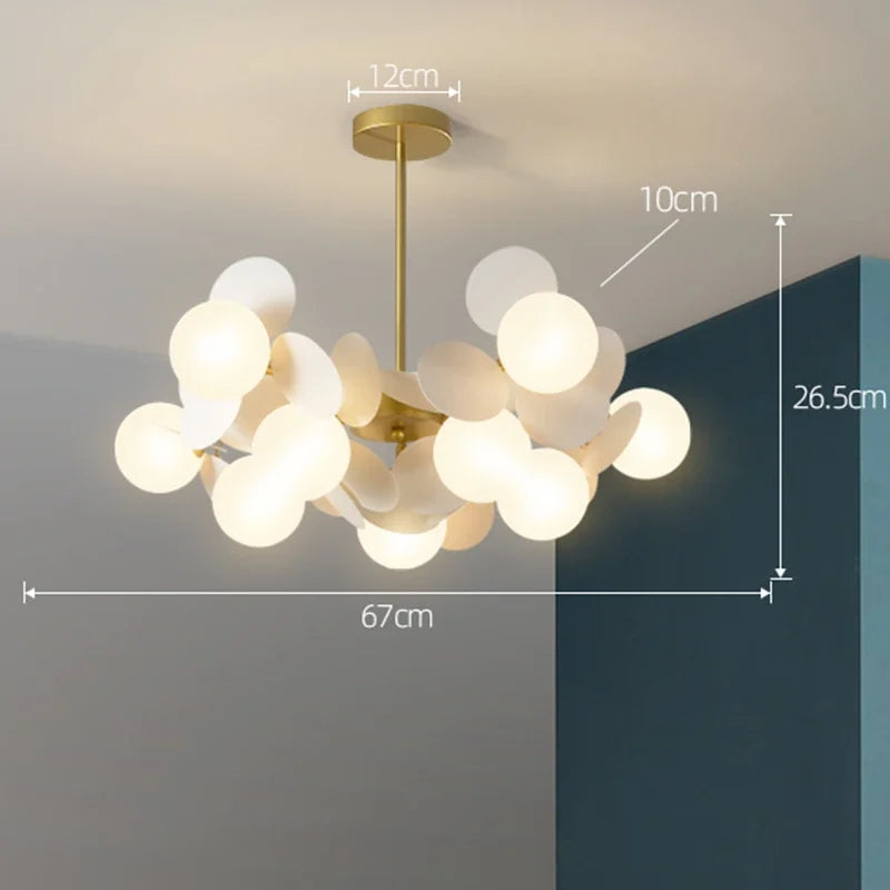 NatureGlow Lampadario a Rami Colorati