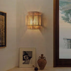 MORI GLOW Lampada da Parete in Cordino di Canapa Fatta a Mano