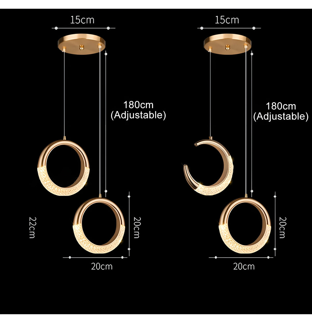 Lampada a sospensione minimalista – Moderna & Senza tempo | Illuminazione elegante per interni
