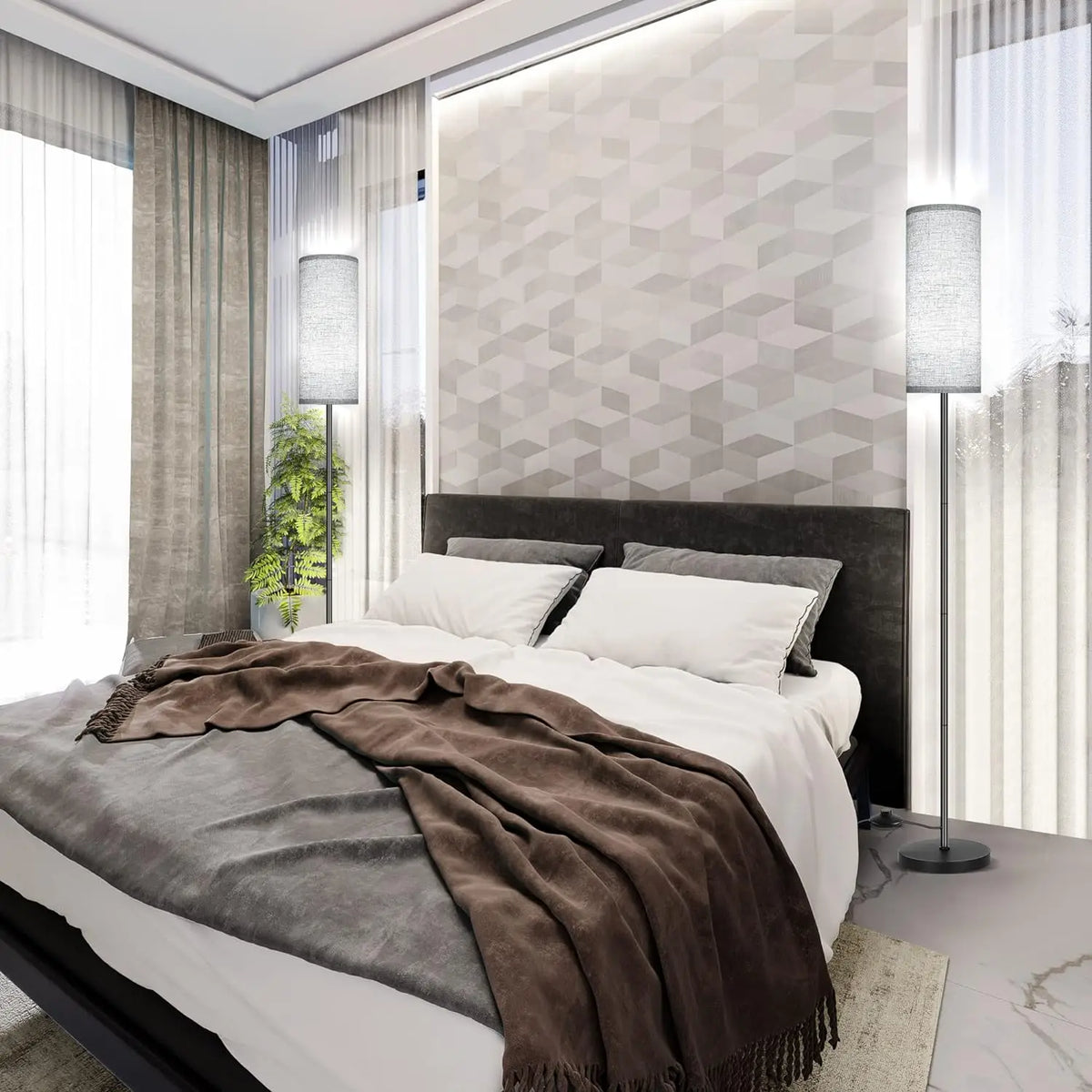 Lampada da Terra Cilindrica Moderna – Lampada dal Design Minimalista