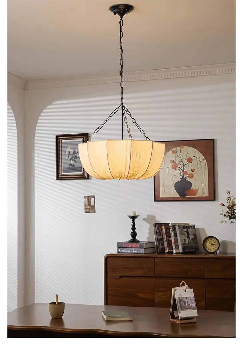 KumoWabi Lampada a Sospensione in Tessuto Giapponese Wabi-Sabi