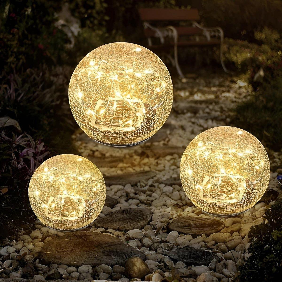 GardenGlimmer Light - Lampada da Giardino Solare a LED Impermeabile per Esterni
