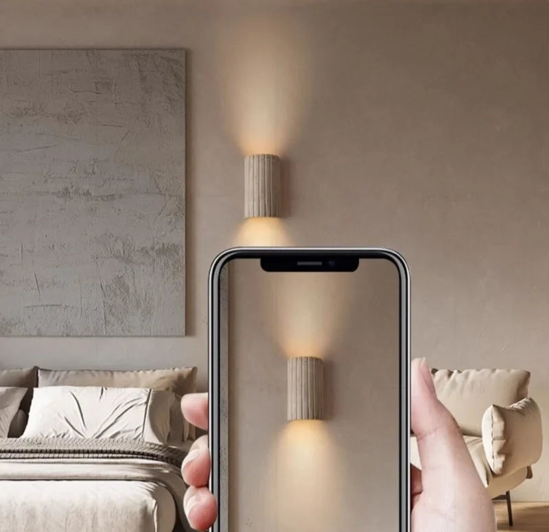 TerraLume Wabi-Sabi Travertino Lampada da Parete LED