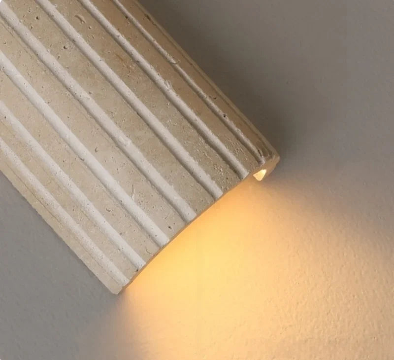 TerraLume Wabi-Sabi Travertino Lampada da Parete LED