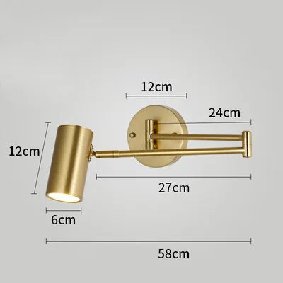 LUXARM Lampada da Parete Regolabile con Braccio Lungo
