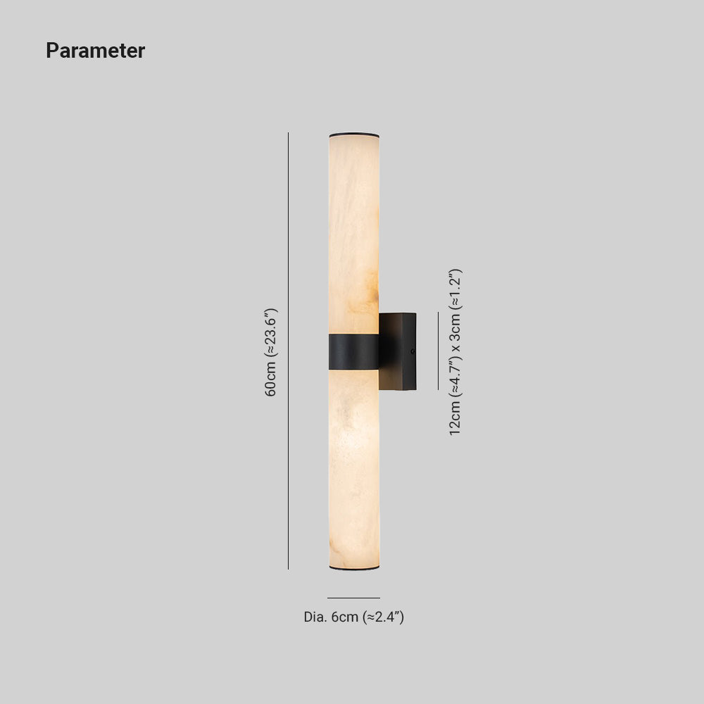 Glitre LED Lineare Applique da Bagno in Alabastro