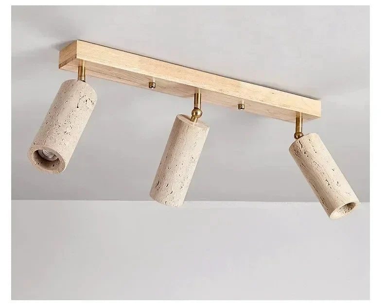 Lampada da soffitto in Travertino