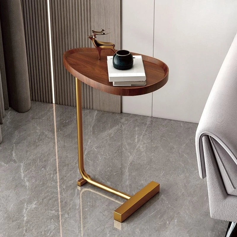 Nirethia - Tavolino Mobile a Forma di C Ideale per Divano o Letto