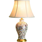 AmeriArt Lampada da Tavolo in Ceramica Dipinta a Mano