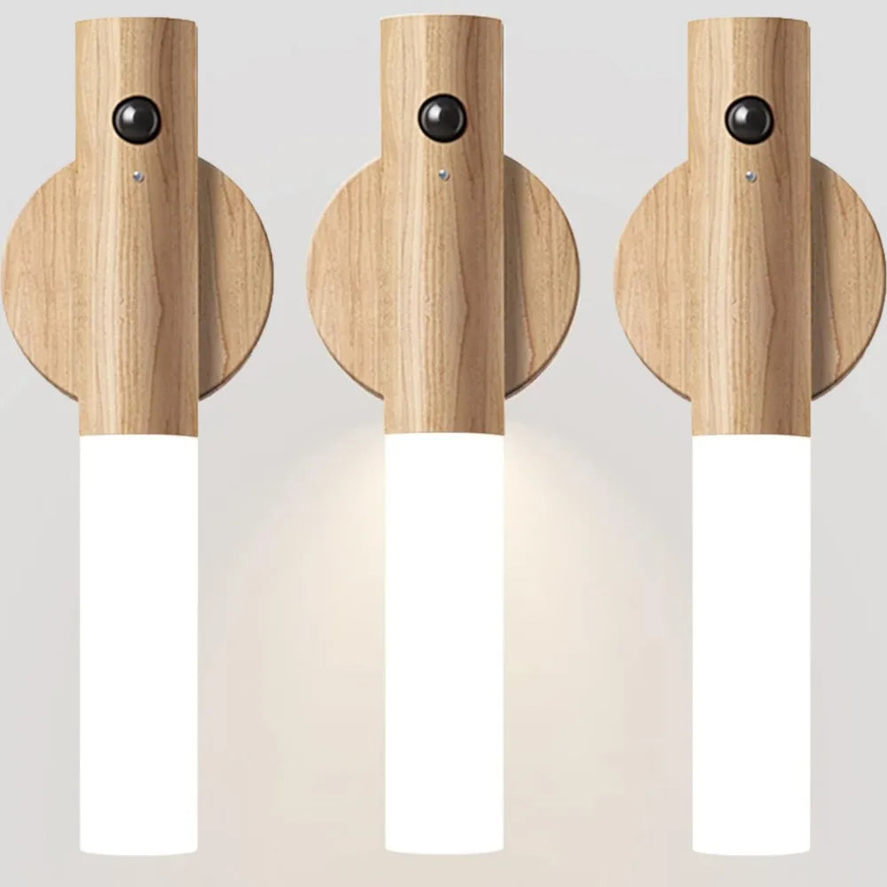 LumiSense – Lampada da Parete Ricaricabile Senza Fili con Sensore di Movimento