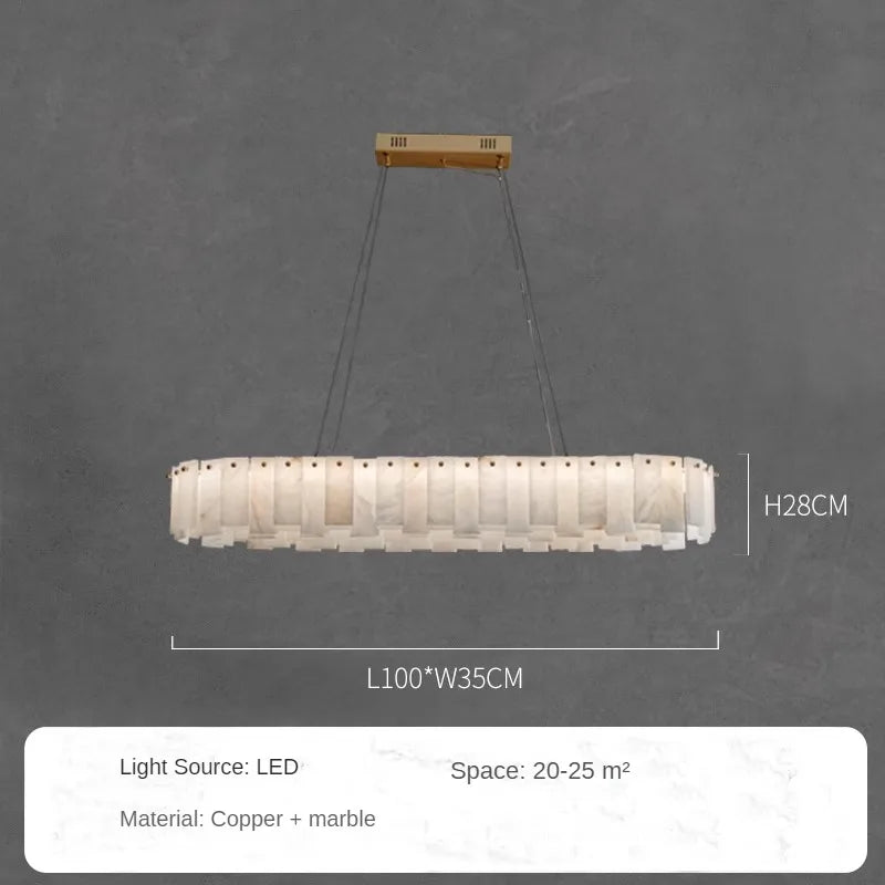 LumiMarble | Elegante Lampada a Sospensione in Marmo e Rame