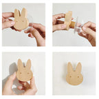 Ganci da Parete in Legno a Forma di Animale - Appendino Adesivo