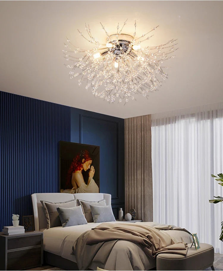 Dandeluxe Palla di Dente di Leone Lampada da Soffitto in Cristallo
