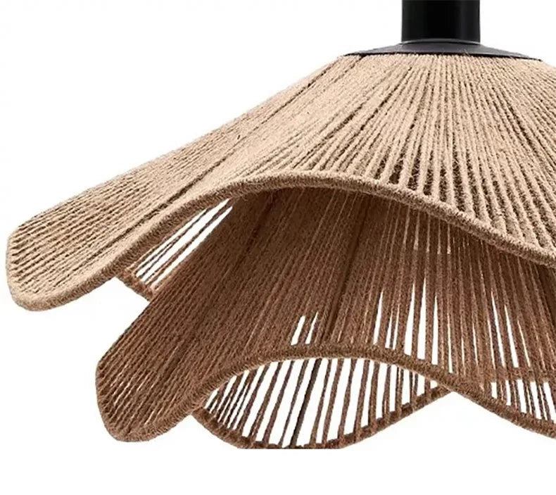 WabiRope Aura: Lampada a Sospensione in Canapa Wabi Sabi Scandinava