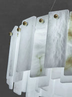 LumiMarble | Elegante Lampada a Sospensione in Marmo e Rame