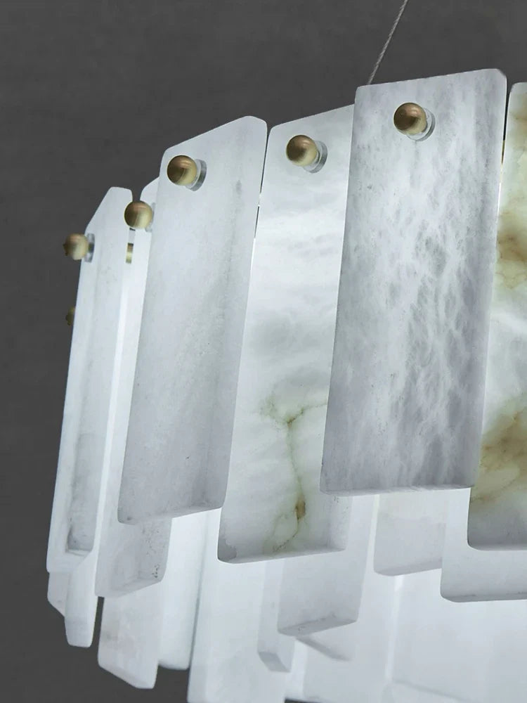 LumiMarble | Elegante Lampada a Sospensione in Marmo e Rame