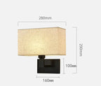 Lampada da Parete Moderna con Paralume in Tessuto