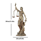 Statua della Giustizia - Statua antica in bronzo della dea della giustizia per un arredamento senza tempo