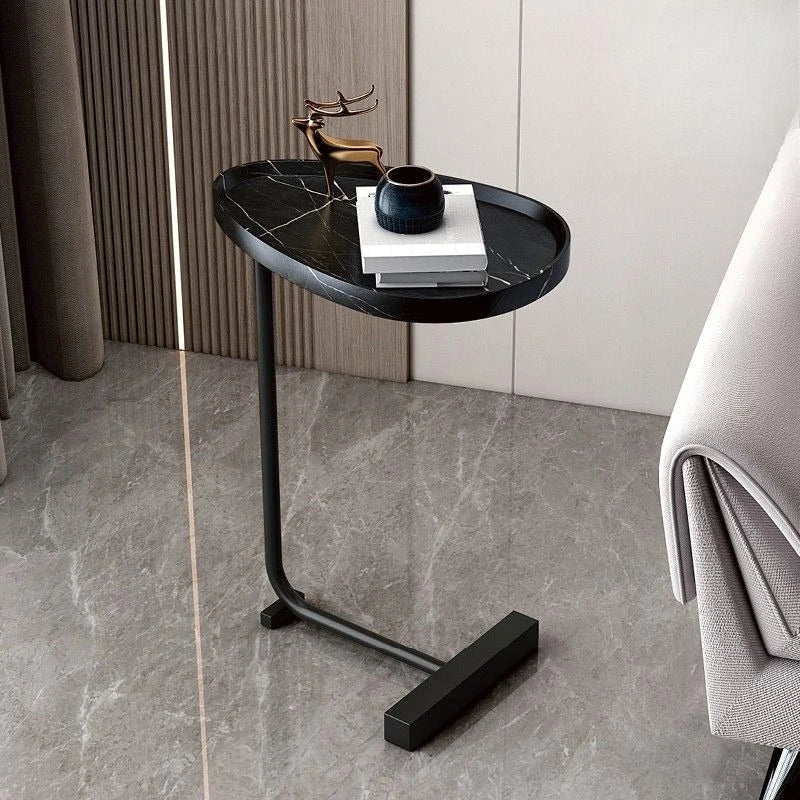 Nirethia - Tavolino Mobile a Forma di C Ideale per Divano o Letto