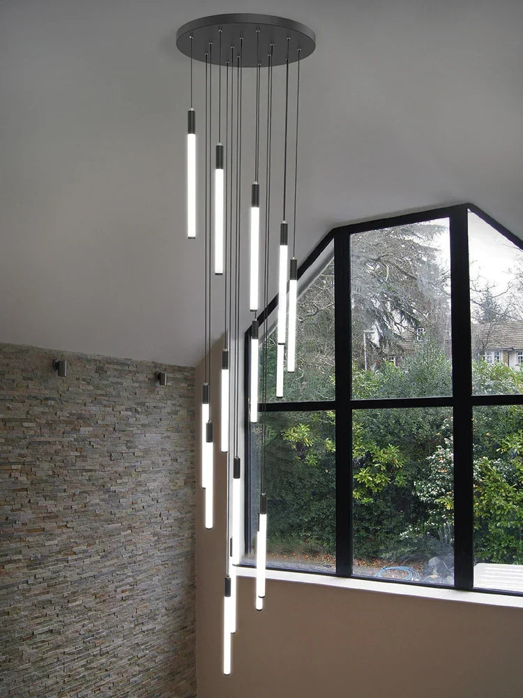 lampadario moderno sospeso per illuminazione interna design loft