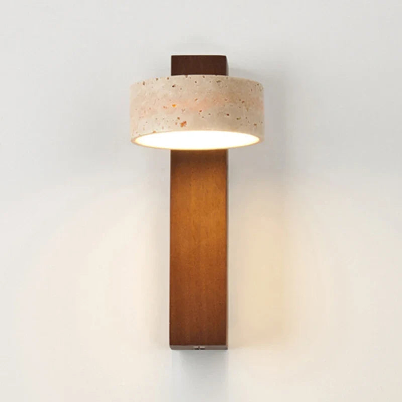 AureaCave Wabi-Sabi Lampada da Parete in Travertino