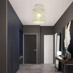VintageIron Lamp - Lampada da soffitto in metallo retro con gabbia