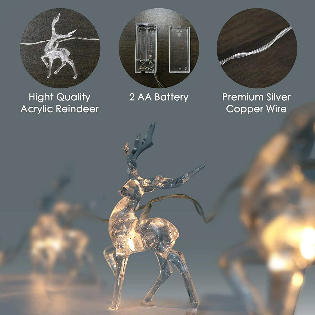 LumiDeer 1.5M LED Renna Luci di Natale