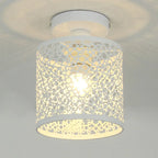 VintageIron Lamp - Lampada da soffitto in metallo retro con gabbia