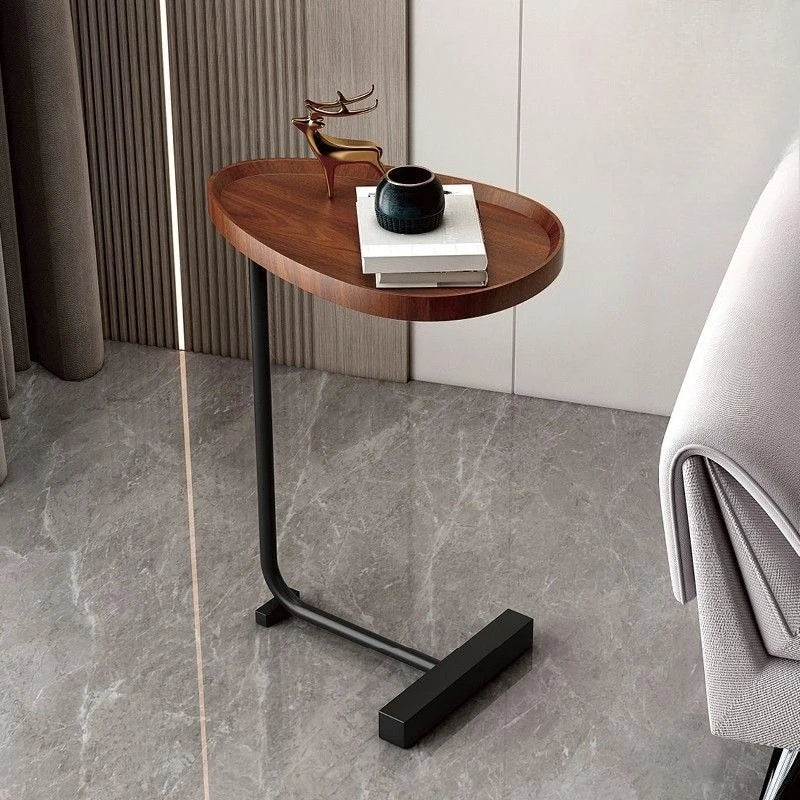 Nirethia - Tavolino Mobile a Forma di C Ideale per Divano o Letto