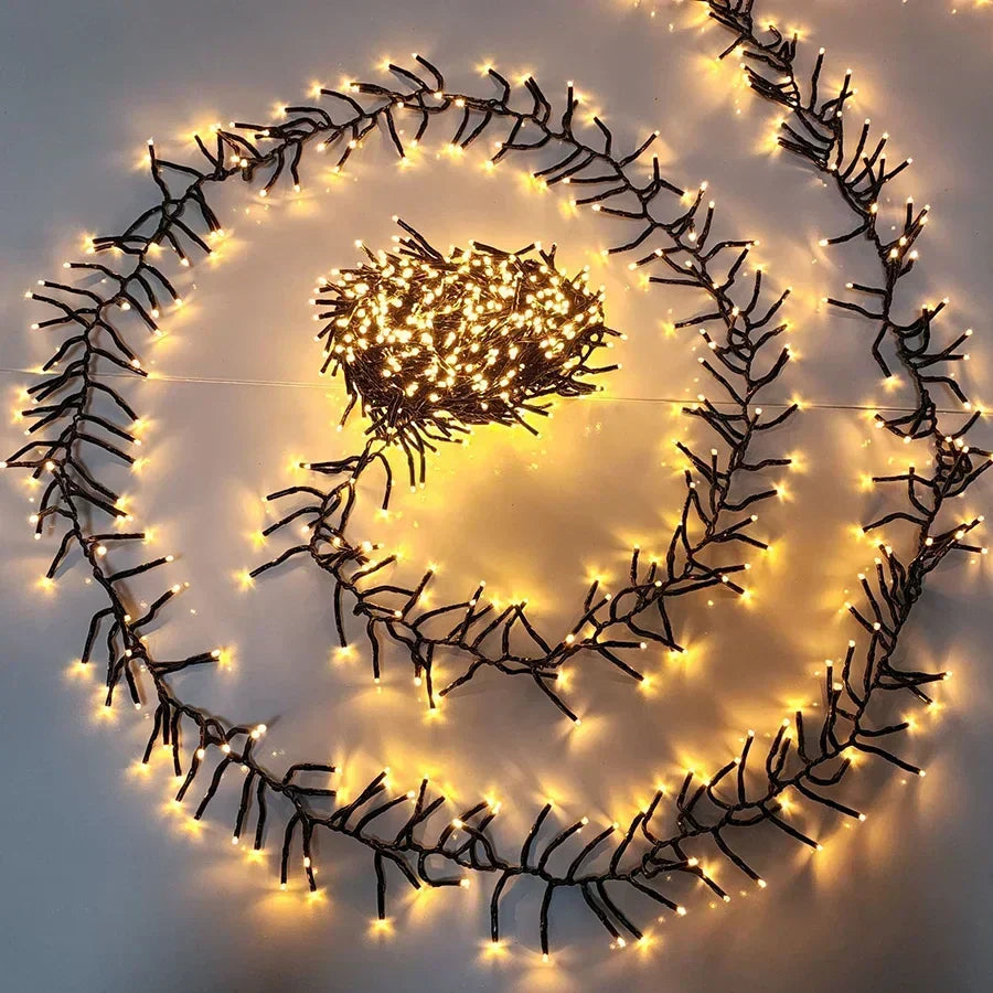 Luci di Natale LED 10 Metri – 1000 Lampadine Bianche Calde per Interni ed Esterni