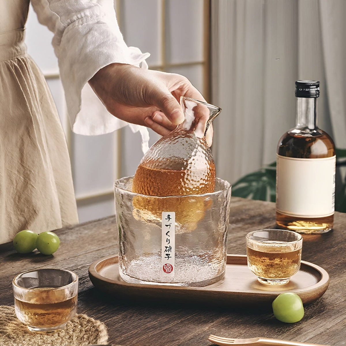 Set di Vetro Giapponese – Elegante Set per Sake e Whisky | Perfetto per Bar e Casa