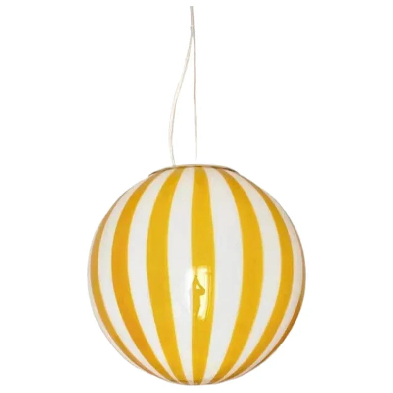Lampada a Sospensione con Sfera di Vetro Colorata