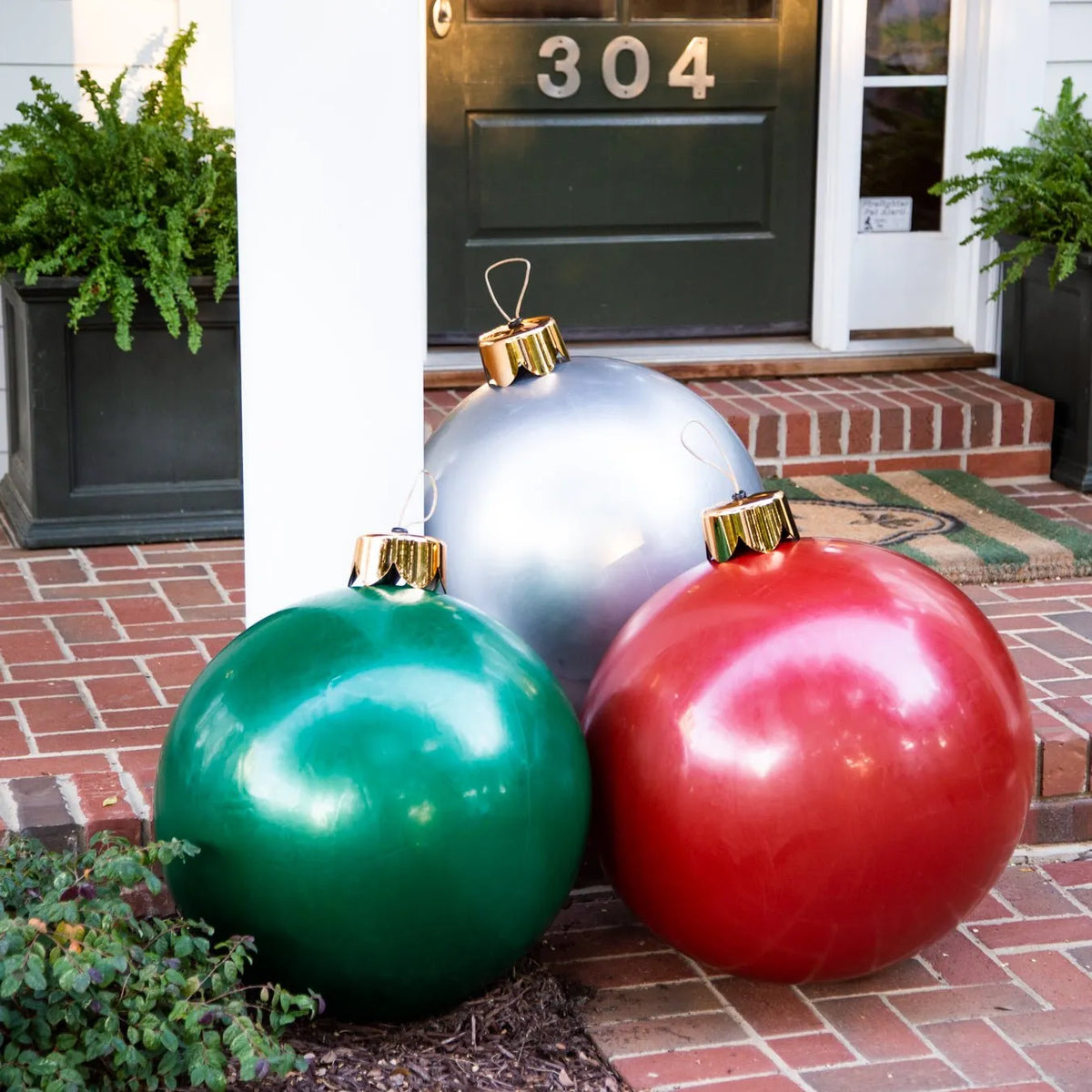 Palline di Natale XL – Decorazioni Natalizie Jumbo Resistenti alle Intemperie per Interni ed Esterni