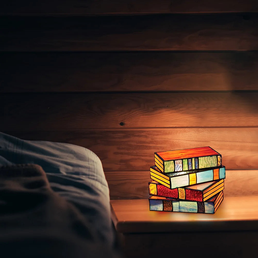 BookGlow - Lampada da tavolo creativa a forma di libro con illuminazione regolabile