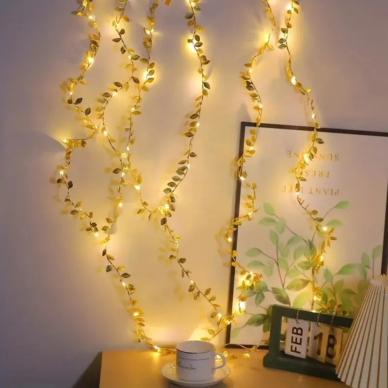 AureaLeaf Luci di Natale Dorate